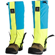 男女通用防雪護腿 腳踝綁腿 左右一組, 藍色 + 螢光