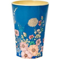 rice 兒童長杯480ml, 藍色花, 1個