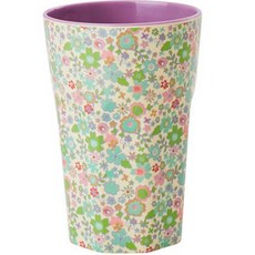 rice 兒童長杯480ml, 復古花, 1個