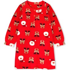Uni FRIend 童款聖誕老人麋鹿圖案超細纖維連身裙