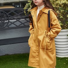 女童抽繩風衣軍裝外套 CCV58GJK554