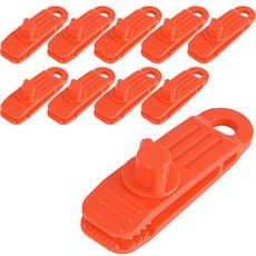 에쉬울프 캠핑 텐트고정 타프클립 10p, 레드