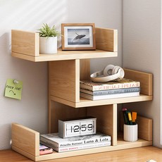 Lifesweet 簡易組裝 收納櫃 書櫃 書房 3層M 34 x 16 x 36 cm, 橡木色