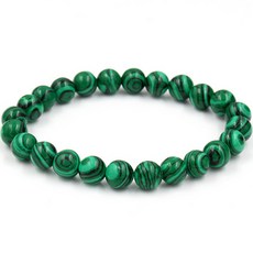 孔雀石佛教情侶手鍊 8MM, 1個, 綠色