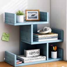 Lifesweet 簡易組裝 收納櫃 書櫃 書房 3層M 34 x 16 x 36 cm, 藍色