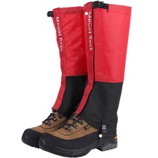 登山防水綁腿 腳踝護套 高級款 2入, 紅色