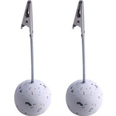 라이프스윗 북유럽 스타일 대리석 데스크 집게 사진 메모지 명함 클립 2개, 원형