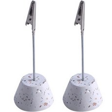 라이프스윗 북유럽 스타일 대리석 데스크 사진 명함 클립 메모지 집게, 원추형, 2개