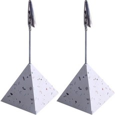 라이프스윗 북유럽 스타일 대리석 데스크 집게 사진 메모지 명함 클립, 삼각형, 2개