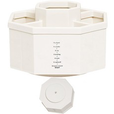 심플리앤 데스크 정리왕 다용도 360도 회전 연필꽂이, 화이트, 1개