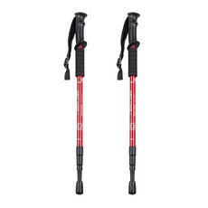 Rich Duck 超輕量健行直柄登山杖 2入, 紅色