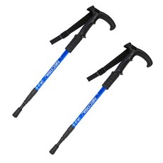 Richduck 超輕量T型健行登山杖 2入, 藍色