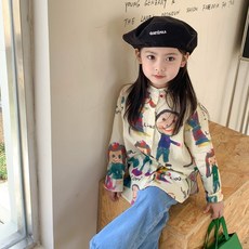 女童刮痕寬鬆襯衫 CCV58GSH477