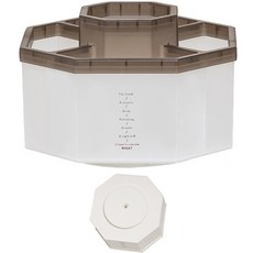 심플리앤 데스크 정리왕 다용도 360도 회전 연필꽂이, 투명 블랙, 1개