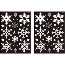 Sheetnara聖誕節貼紙 2入 WDX-012 螢光雪花, 白色的