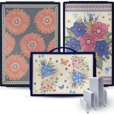 PAWIE Pavilion 豐厚禮品方形雙面4件套, 1套, 大砧板+中砧板+小砧板+波浪砧板架