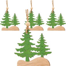 full of fun 聖誕節木製裝飾小物掛飾樹, 混合顏色, 1個