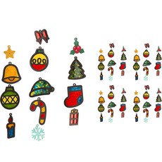 minhwashop 聖誕節陽光捕手吊飾, 5個, 混合顏色