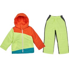 Efreeder 兒童斜線樹圖案滑雪服上下套裝