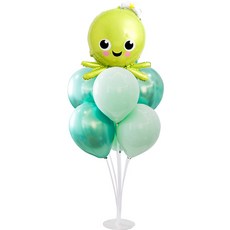 WOW PARTY KOREA 章魚氣球支架, 1套, 鉻綠色