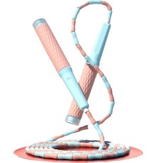 PEONIST 防纏繞軟式串珠跳繩, 粉紅色