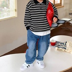 兒童貼片標籤牛仔褲 CCV58BPT539