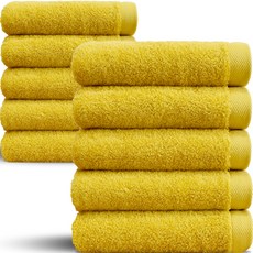 Jyuryeonjejakso 飯店毛巾 200g 40支 精梳棉, 芥末黃, 10個