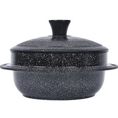 QUEEN SENSE 韓國傳統電磁爐適用陶瓷不沾砂鍋+鍋蓋, 18厘米, 黑色的