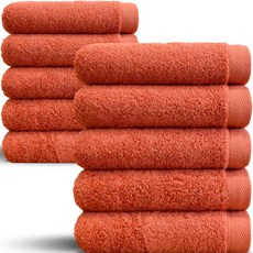 Jyuryeonjejakso 飯店毛巾 200g 40支精梳棉, 猩紅色, 10個