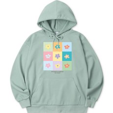 벤힛 플라워빙고 오버핏 기모 후드티