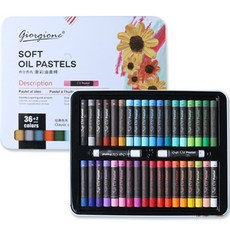 MakeMine Aesthetic 畫布棒油性粉彩經典組, 1套, 36色