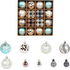 ANGELS 聖誕裝飾品燈飾樹牆壁套組, B藍銀色