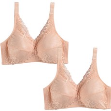 蕾絲鈕扣式哺乳內衣 2入組合