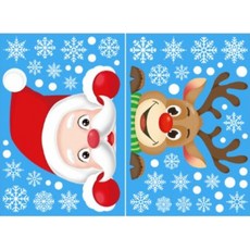 Lila 聖誕窗戶裝飾貼紙 2, 藍色