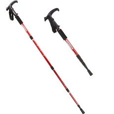 Rich Duck 超輕量T型登山杖 2入組, 紅色