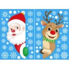 Lila 聖誕節窗戶裝飾貼紙 1, 藍色