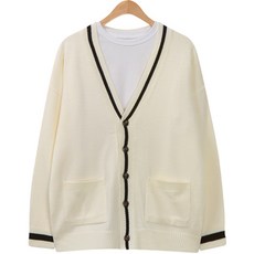 Raymon Trick 寬鬆版型撞色針織開襟衫