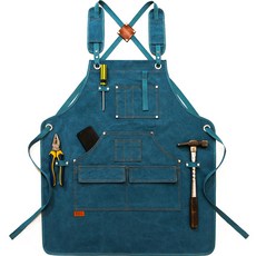 Kkokka 多用途帆布圍裙, 藍色