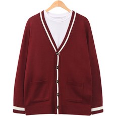 Raymon Trick 寬鬆版型撞色針織開襟衫