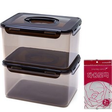 Xeonic Kimjang 泡菜容器單把手黑色 4.1L 2p + Kimjang Bag 小 2p 套組, 1套