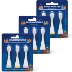 BRUSH MONSTER 電動牙刷 1.0 號普通替換裝 3 x 3 支裝, 1套, 單品