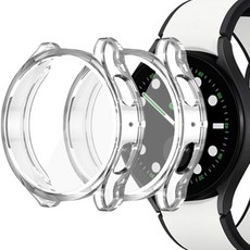 Luarmo Galaxy Watch 相容全覆蓋保護殼 2入組, 透明的，透明的
