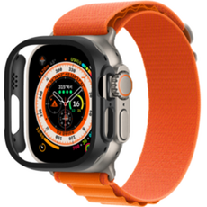 꼬까 스마트워치 풀커버 액정 커버 케이스 49mm, 블랙