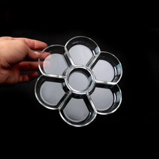 HIERRY 油畫水彩多用途顏料調色盤 12格, 7格, 1個