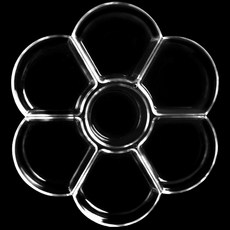 Hyery 美術用品 水彩調色盤 5號, 7格, 1個