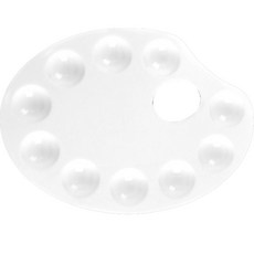 Hyely 美術用品 水彩調色盤 類型 16, 1個, 10格