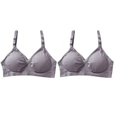 angels 여성용 노와이어 심리스 수유 브래지어 2p