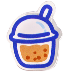 俏皮可愛壓克力夾子 奶茶, 10個