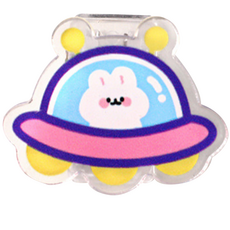 꼬까 귀요미 아크릴 집게 우주선, 2.5 x 3.8 cm, 10개