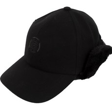 TECH SKIN 男士耳罩高爾夫球帽, 黑色